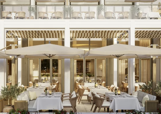 Estiatorio Milos West Palm Beach Outdoor Terrace Garden Dining